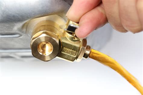 This helps to prevent residual fuel from gumming up the carburetor when the generator is stored for long periods of time. . Generator oil drain valve